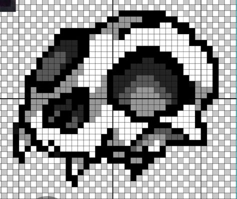 Cat Skull Cross Stitch, Cat Skull Pixel Art, Pixel Skull Art, Skull Perler Bead Patterns, Pixel Art Creepy, Emo Perler Beads, Bat Pixel Art, Emo Pixel Art, Creepy Pixel Art