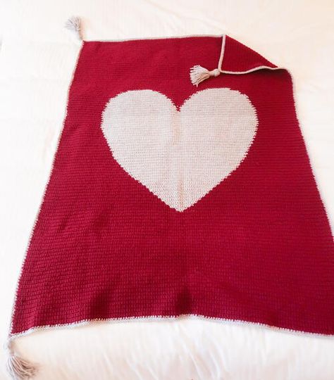 Heart Baby Blanket, Crochet Bedsheets, Crochet Heart Blanket, Valentines Blanket, Baby Afghan Crochet Patterns, Crochet Baby Blanket Pattern, Granny Pattern, Baby Heart, Heart Blanket