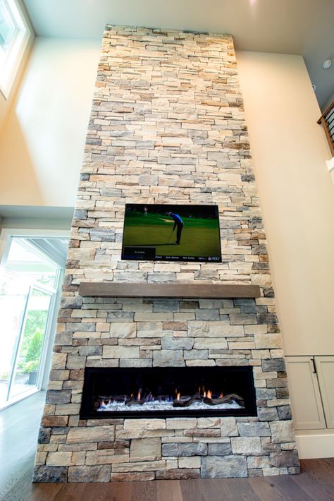 Country Ledgestone Ashfall Country Ledgestone Fireplace, Fireplace Masonry, Ledgestone Fireplace, Cabin Fireplace, Fireplace Stone, New House Living Room, Stone Fireplaces, Hardwood Floors Dark, Cultured Stone