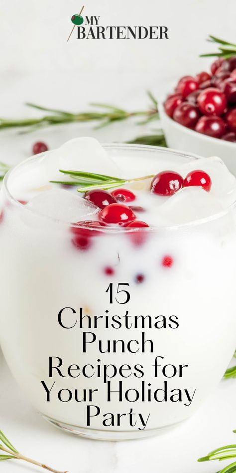 Festive Punch Recipes Alcohol, Holiday Vodka Punch, Christmas Punch Ideas Alcoholic, Christmas Party Alcoholic Punch, Holiday Punches Alcoholic, Holiday Party Punch Alcohol, Xmas Drinks Alcohol, Clear Christmas Cocktails, Christmas Brunch Drinks Alcoholic