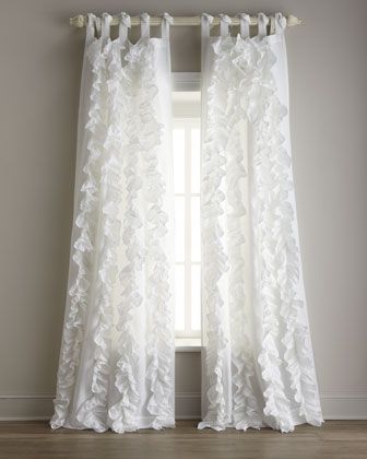 Amity Home "Julianna" Curtains Rideaux Shabby Chic, Curtains White, Ruffle Curtains, Shabby Chic Painting, Curtain Hanging, Shabby Chic Curtains, Shabby Chic Living, Shabby Chic Living Room, Shabby Chic Bathroom