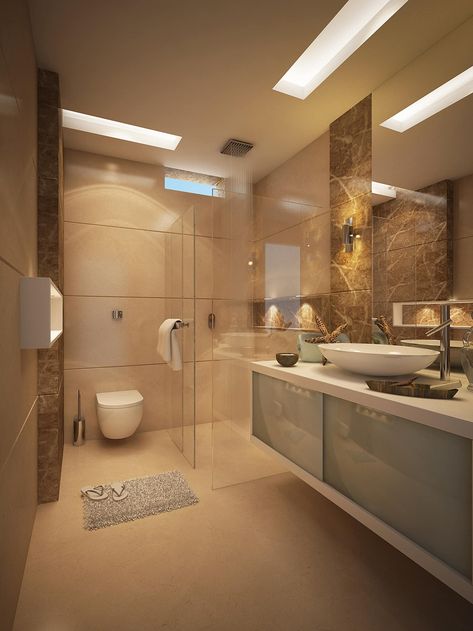 Son's bathroom modern bathroom by fusson studio modern | homify Washroom Tiles Design, Latest Bathroom Designs, Washroom Decor, Washbasin Design, Latest Bathroom, Luxury Bathrooms, Washroom Design, Ceiling Design Modern, Bathroom Ceiling