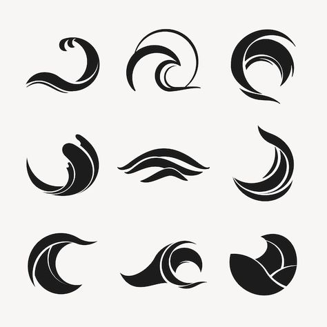 Wind Logo, Water Clipart, Waves Symbol, Water Drop Logo, Water Symbol, Sea Logo, Dream Logo, Wave Logo, Waves Icon