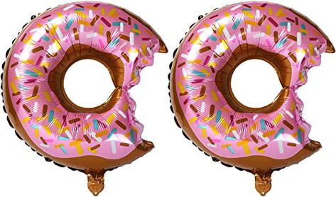 Birthday Party Balloon Arch, Donut Balloons, Big Donut, Anniversary Theme, Doughnut Party, Donut Birthday Party, Kids Party Balloons, Grown Up Parties, Donut Birthday Parties