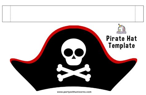 Pirate Hat Craft, Paper Pirate Hat, Pirate Hat Template, Pirate Hat Crafts, Pirate Template, Pirate Hats For Kids, Wooden Christmas Trees Diy, Handwriting Worksheets For Kids, Pirate Eye Patches