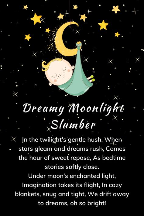 Bedtime Poem: Kids activity Bedtime Poems, Good Night Poems, Nighttime Prayer, Spelling For Kids, Baby Bedtime, Kids Bedtime, Prayers For Children, Rhymes For Kids, Bedtime Story