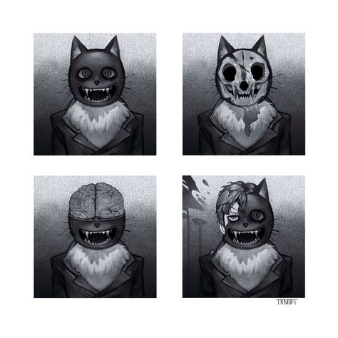 Art by @HansTrmoft, fear and hunger, fan art Zacharie Off, Fear And Hunger, Pocket Cat, Hungry Hippos, F H, Retro Horror, Indie Horror, Love Gif, Horror Game