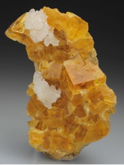 Yellow Fluorite with Calcite Shiny Rocks, Yellow Fluorite, Rocks Crystals, Saxony Germany, Beautiful Gemstones, Yellow Calcite, Raw Minerals, Pretty Rocks, Cool Rocks