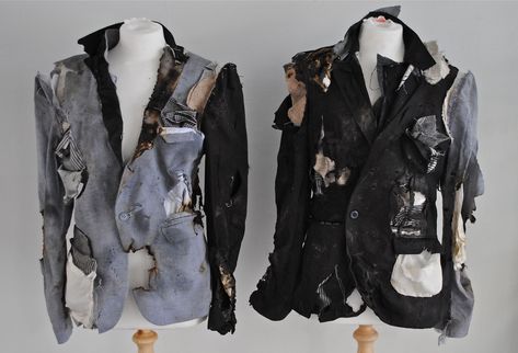 Tear Dress, Holloween Costumes, Ripped Jacket, Holloween Costume, Rocky Horror, Character Designs, Suits Coats, Suit Fashion, Upcycle Clothes