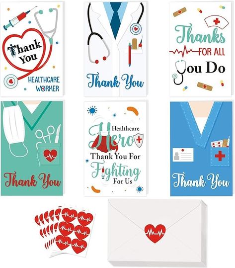 36 Pack Thank You Card Healthcare Workers Thank You Card Doctor Gifts Nurse Gifts Medical Appreciation Card for Nurses, Doctors EMTs Essential Workers Gift Card Set with Envelopes and Stickers Medical Assistant Appreciation Ideas, Doctor Thank You Card, Nurse Thank You Card, Thank You Card For Doctor, Cards For Nurses, Greeting Card Organizer, Appreciation Note, Teachers Day Card, Teacher Thank You Cards