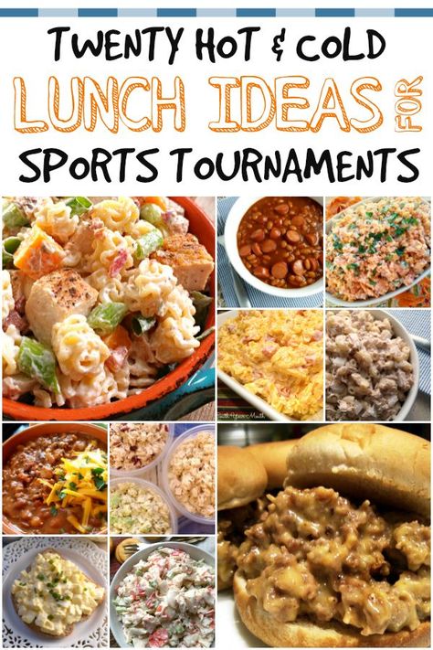 20 Hot & Cold Lunch Ideas for Sports Tournaments Sports Team Meals, Tournament Food, Baseball Food, Team Meal, Field Meals, Sports Snacks, Team Dinner, Softball Tournaments, Team Snacks