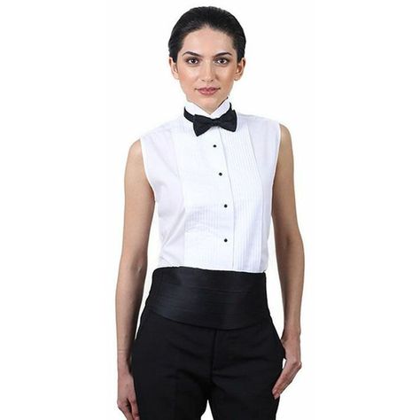 Women White Sleeveless Tuxedo Shirt ($22) ❤ liked on Polyvore featuring tops, black, blouses, women's clothing, sleeveless tops, white sleeveless top, white tux shirt, white top and tuxedo dress shirt Maroon Tuxedo, Sleeveless Tuxedo, Purple Tuxedo, Tuxedo Top, Pink Tuxedo, Tux Shirt, Red Tuxedo, Grey Tuxedo, White Sleeveless Shirt