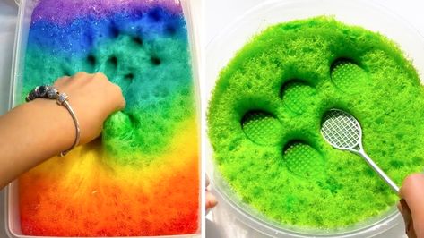 Fun Fractions Activities, Slime Asmr Videos, Satisfying Slime Videos, Rainbow Slime, Slimy Slime, Sonic Videos, Satisfying Pictures, Slime Time, Slime Crunchy