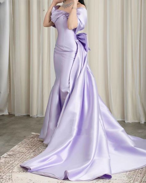 Evening Dresses Mermaid Sweep Train Sleeveless Backless New Style 2023 Beads Off-The-Shoulder Formal Orange Evening Dresses, Purple Ball Gown, Lilac Prom Dresses, Yellow Evening Dresses, Silver Evening Dress, Purple Evening Dress, Champagne Evening Dress, Gold Evening Dresses, Green Evening Dress