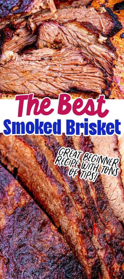 The Best Easy Smoked Brisket Recipe - main dishes #maindishes Smoked Beef Brisket Recipes, Brisket Recipes Smoked, Brisket Tacos, Beef Brisket Recipes, Brisket Chili, Bbq Brisket, Smoked Beef Brisket, Pellet Grill Recipes, Traeger Recipes