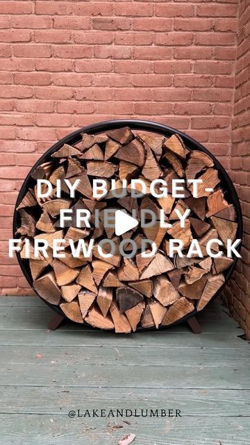 Fire Pit Wood Storage Patio, Firewood Holder Outdoor, Diy Firewood Holder, Diy Firewood Rack, Firewood Stand, Backyard Plans, Firewood Holder, Driftwood Art Diy, Backyard Plan