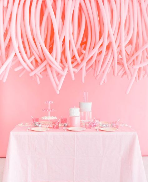 Hanging Balloon Installation | Oh Happy Day! Hanging Balloons, Balloon Installation, Oh Happy Day, Love Balloon, Balloon Backdrop, Balloon Wall, Long Balloons, Nails Elephant, Elephant Wedding