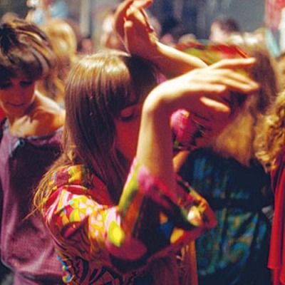 Tripping out on the dance floor, 1960s.