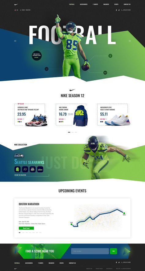 Design Sites, Best Landing Pages, Banner Web, Sports Design Inspiration, Sports Website, Webdesign Inspiration, Design Websites, Fun Website Design, Webpage Design