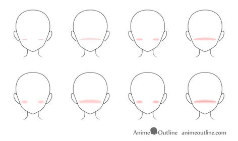 How to Draw Anime & Manga Blush in Different Ways - AnimeOutline Blushing Face Drawing Reference, Manga Blush, Anime Blush, Blush Tutorial, Blushing Anime, Blushing Face, Badass Drawings, How To Draw Anime, Sketching Tips