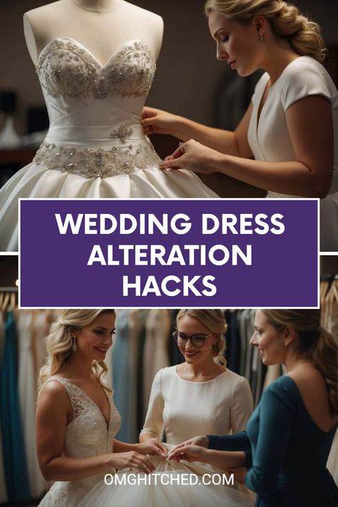 Finding the right fit for your wedding dress can feel tricky! Our guide shares the top wedding dress alteration hacks that every bride needs to know. From tidying up the hem to adding the perfect bustle, we explain it simply. You’ll see images of seamstresses helping brides and maybe even get tips from your friends! Discover clever adjustments to make your dress truly yours. Don’t miss out; save this essential guide so you're ready for the big day! Addressing Wedding Invitations, Wedding Dress Alterations, Weight Changes, Dress Alterations, Top Wedding Dresses, Fitted Wedding Dress, Wedding Officiant, Civil Wedding, Wedding Dress Shopping