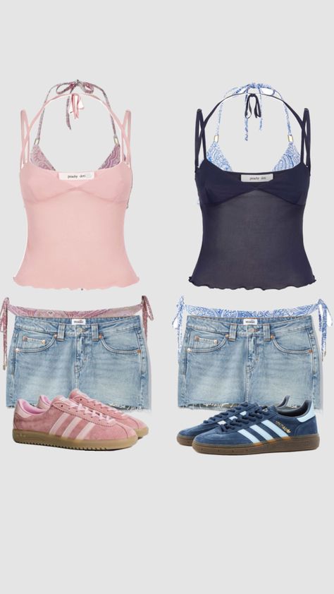 Duo pink and blue outfit #fyp #matching #summer Pink And Blue Outfit, Jean Fits, Outfit Layout, Blue Outfit, Cute Everyday Outfits, Cute Simple Outfits, Summer Fashion Outfits, Dream Clothes, Aesthetic Outfits