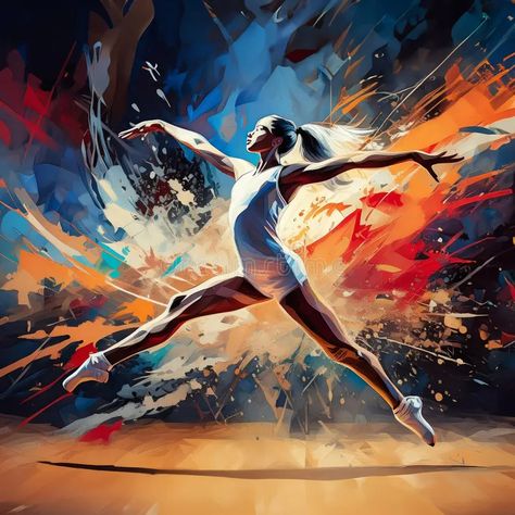 Illustration about Generated image of an illustration of a female gymnast competing in an Olympic sport of gymnastics. Illustration of summer, athlete, team - 324590774 Gymnastics Illustration, Flying Lantern, Competition Games, Abstract Animal Art, Abandoned Ships, Sport Gymnastics, Sport Illustration, Female Gymnast, Olympic Sports