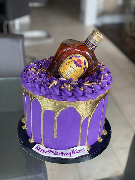 Birthday Cakes For Men Crown Royal, Crown Royal Cake Ideas, Crown Royal Birthday Cake, Crown Royal Birthday Party, Crown Royal Birthday Ideas For Men, Crown Royal Cakes For Men, Royal Cake Design, Crown Royal Cake, Crown Royal Vanilla