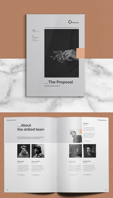 Creative Proposal Brochure Minimalistic Brochure Design, Proposal Graphic Design, Company Brochure Design Layout Creative, Proposal Design Layout Creative, Proposal Document Design, Creative Proposal Design, Document Cover Design, Proposal Cover Design, Brochure Front Cover