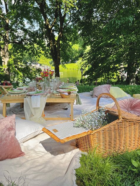 Picnic Hyde Park, Central Park Birthday Picnic, Central Park Picnic Aesthetic, Picnic In The Park Ideas, Picnic London, Park Picnic Aesthetic, Elevated Picnic, Picnic Lights, Picnic In Central Park