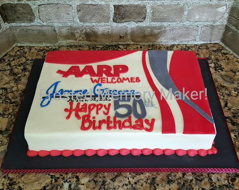 Aarp Birthday Cake, Dinner Ideas For Men, 50th Birthday Cakes, Funny 50th Birthday Cakes, 29th Wedding Anniversary, 4 Year Wedding Anniversary, 15 Year Wedding Anniversary, Surprise 50th, Birthday Balloons Pictures