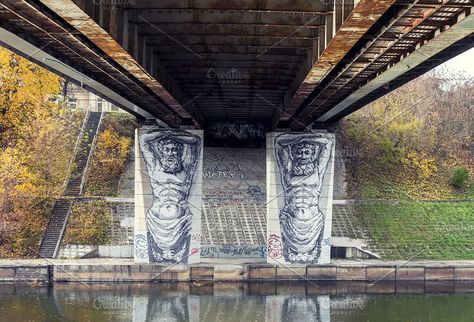 Graffiti Bridge, Under A Bridge, Under Bridge, Ghost World, Under The Bridge, Vilnius Lithuania, Wooden Bridge, River Bank, Hd Desktop