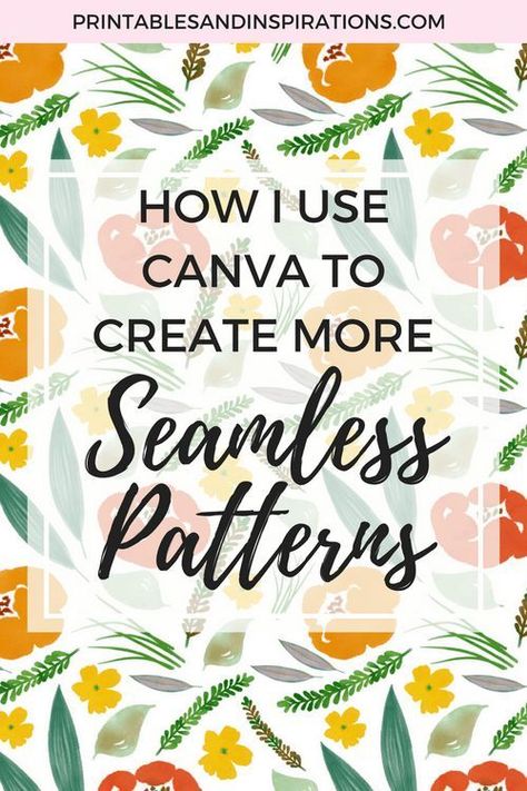 Seamless pattern, seamless design, Canva tutorial, digital paper, free printables, floral pattern, repeating pattern Inkscape Tutorials, Drawing Software, Canva Tips, Illustration Simple, Canvas Learning, Easy Drawing Tutorial, Design Mandala, Drawing Simple, Canva Tutorial