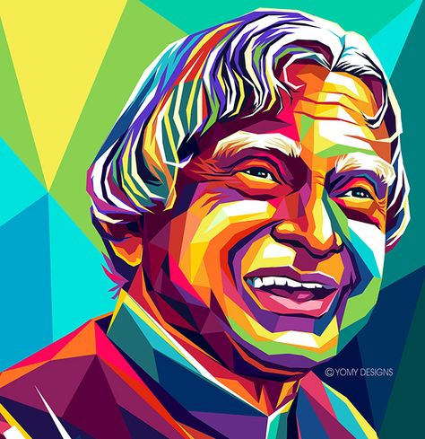 Digital Portrait Poster : Dr. A. P. J. Abdul Kalam on Behance Portrait With Geometric Shapes, Pop Art Painting Portrait, Swachh Bharat Drawing Posters, Apj Abdul Kalam Sketch, Apj Abdul Kalam Drawing, Art Coloring Tips, Patriotism Drawing, Abdul Kalam Drawing, Posterized Portraits