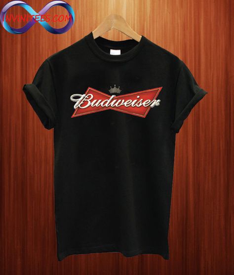 Budweiser Beer T shirt Budweiser Beer, Direct To Garment Printer, Gray White, Cool Shirts, Black Gray, Shirt Style, Print T Shirt, Beer, Technology