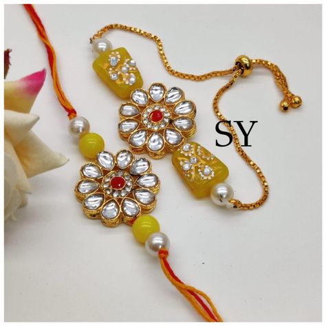 Handmade Kundan couple rakhi *Price 260 rs each pair* *6 pairs 230 rs each pair* *12 pairs 199 rs each Pair* Ship extra Making 5 days No urgent orders Couple Rakhi, Handmade Rakhi Designs, Dresses Diy, Handmade Rakhi, Rakhi Design, Design Paper, Diy Dress, Diy Home Crafts, Arm Workout