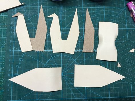 Leather Crane : 11 Steps - Instructables Leather Origami, Crane Pattern, Leather Carving, Pattern Sewing, Leather Art, Paper Crane, Round Leather, Carving Tools, Leather Pattern