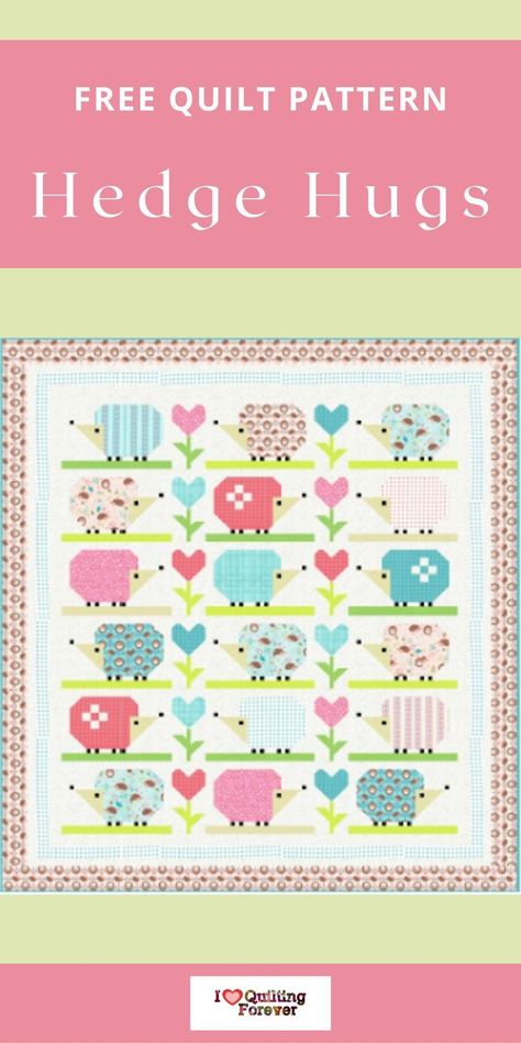 Baby Doll Quilts Free Pattern, Children’s Quilt Patterns, Free Baby Quilt Patterns Printables, Free Baby Quilt Patterns Easy, Baby Girl Quilts Patterns Free, Baby Quilts Patterns Free, Baby Quilt Patterns Free, Animal Quilt Patterns, Hedgehog Quilt