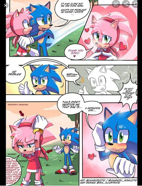 Movie Amy, Sonic Y Amy, Amy Sonic, Shadamy Comics, Sonic And Tails, Sonic Underground, Sonamy Comic, Sonic The Movie, Sonic Movie