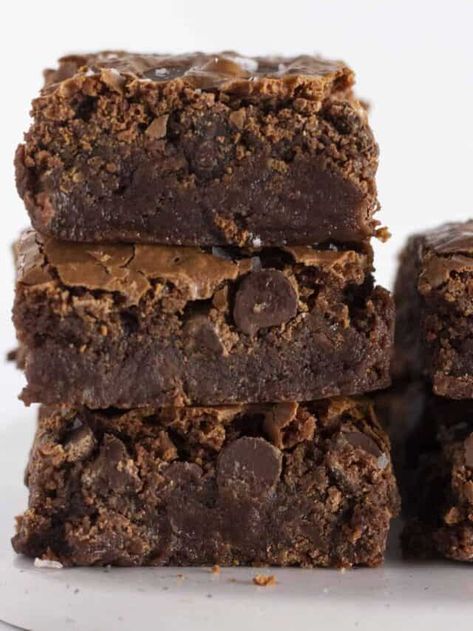 The Best Fudgy Brownies, Best Fudgy Brownies, Brownies Recipe Homemade, Dairy Free Chocolate Chips, Chewy Brownies, Homemade Brownies, Peanut Butter Chips, Dairy Free Chocolate, Fudgy Brownies