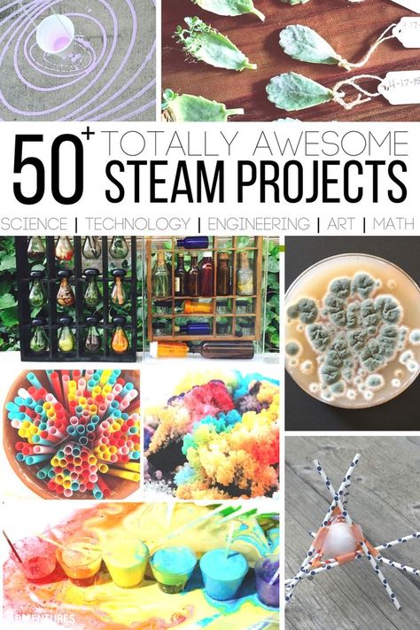 Totally Awesome STEAM Projects for Kids Steam Activities Elementary, Steam Classroom, Steam Lessons, Steam Art, Steam Challenges, Steam Ideas, Steam Science, Steam Projects, Steam Learning