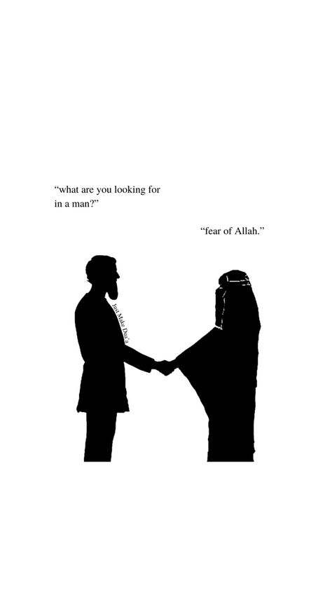 “What are you looking for in a man?” “Fear of Allah” • 🤲🏻 share for a good deed 🤲🏻 Follow @justmakeduaa ❤️ • • #justmakeduaa • #spouse ❤️ #husband #wisequotes #sunnah #marriage #wisewords #nikkah #islam❤️ #allahﷻ #married #prophetmuhammadﷺ #wife #islamic #muslimah #sabr #islamquotes #deen #muslimcouple #allahﷻ #allah #couple #nikah #quoteoftheday #deepquotes #islamicreminder #islami #islamicreminders #islamicquote #fearallah #fearofgod Islamic Quotes On Marriage, Wife Quotes, Motivational Posts, Good Deeds, Wise Quotes, Quotes Deep, Islamic Quotes, Wise Words, Quote Of The Day