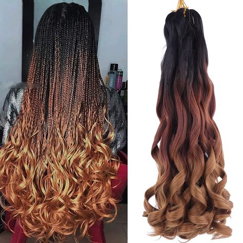 Silky Wavy Braids, Curly Braiding Hair Black Women, Spanish Braids Hairstyles African, Pre Curled Braiding Hair, Silky Curly Braids, Spiral Braids Black Hair, Full Knotless Braids With Curls, Spanish Hairstyles Curls, Knotless Spiral Braids