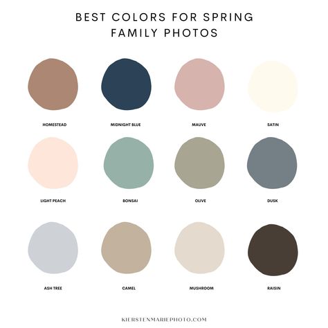 Best colors for spring family photos Picture Color Schemes, Spring Photoshoot Outfits, Spring Family Photos, Extended Family Pictures, Spring Family Pictures, Family Portrait Outfits, Summer Family Pictures, Family Photo Colors, Big Family Photos