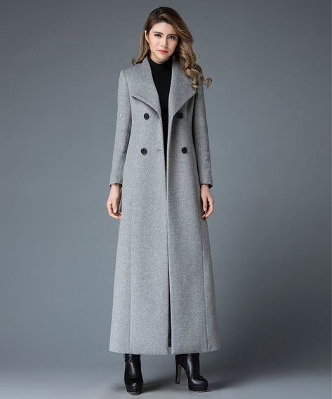 b5a1fc2085986034e448d2ccc5bb9703desc43444153ri Grey Wrap Coat, Angel Character, Long Wool Coat Women, Wool Maxi Coat, Mode Mantel, Gray Wool Coat, Business Theme, Garden Bags, Clothes Men