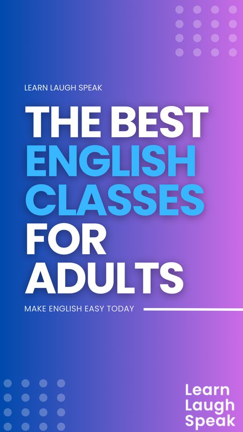 Are you an adult looking to improve your English skills? Look no further! Our digital English classes for adults, Learn Laugh Speak, is the perfect option for non-native speakers. With 33,000 lessons tailored to your exact level, you will learn to read, write, speak, and listen in English with instant corrections. Conversational English Lessons For Adults, Learn English Speaking, English Skills, Language Goals, Conversational English, Reading Comprehension Skills, Improve Your English, Speak English, English Language Learning