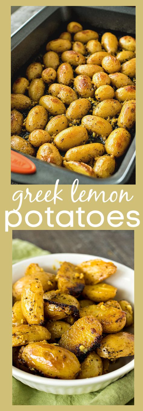 Greek Mini Potatoes, Best Roasted Potatoes, Smashed Sweet Potatoes, Veggie Dinners, Greek Lemon Potatoes, Monthly Menu, Greek Potatoes, Lemon Potatoes, Greek Flavors