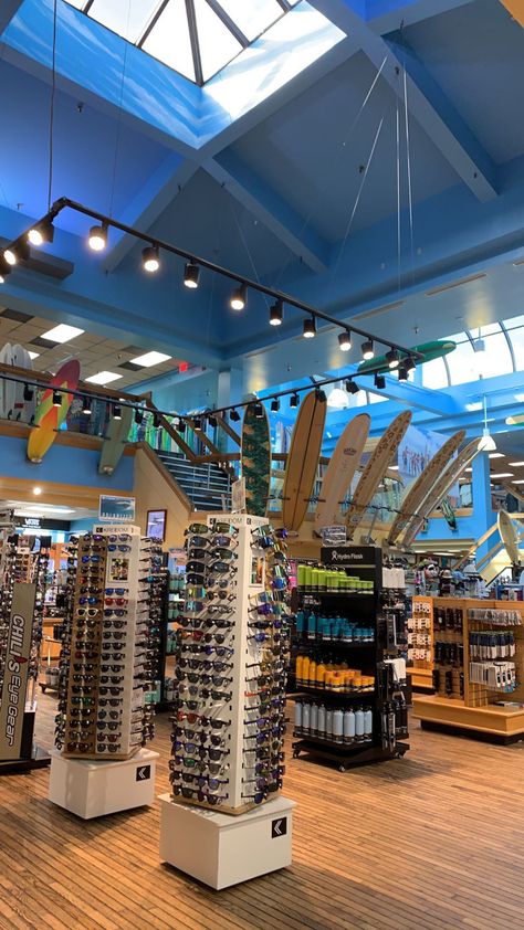 Surf Store Aesthetic, Jacks Surf Shop, Beach Stores Aesthetic, Ron Jon Surf Shop Aesthetic, Surf Shop Interior, Surf Shop Aesthetic, Ron Johns Surf Shop, Surfer Girl Aesthetic, Surf Shops