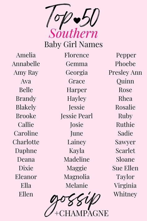 Girl Names Southern, Southern Baby Girl Names, Girl Name Ideas, Southern Girl Names, Western Baby Names, Southern Names, Southern Baby Names