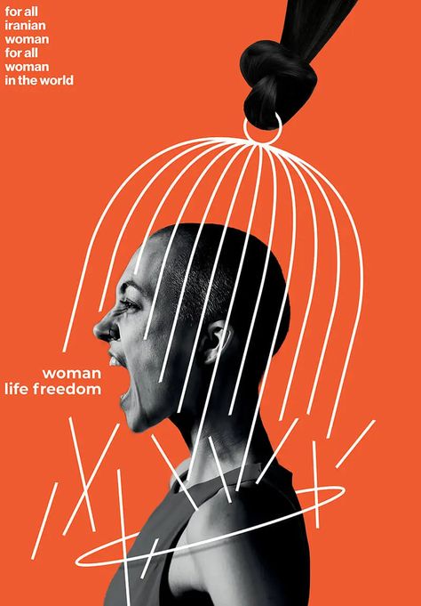 Danilo De Marco - Visual and Type Designer Desginer Social Message Poster, Experimental Design Poster, Journalist Poster, Poster About Freedom, Freedom Poster Ideas, Woman In A Cage, Woman Poster Design, Break Typography, Social Poster Design